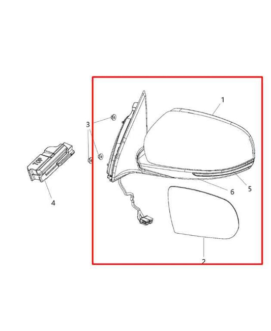 2014-2021 Jeep Cherokee Latitude 3.2L 4WD Driver Left Side Rear View Mirror - Alshned Auto Parts