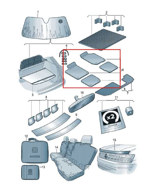 20-26 Volkswagen Atlas SE Front Rear RH and LH All Weather Carpet Floor Mats Set - Alshned Auto Parts
