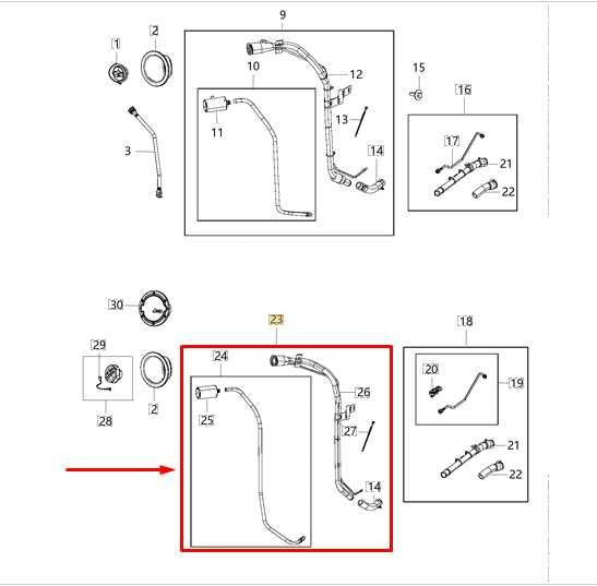 2012-2018 Jeep Wrangler Sahara 3.6L Fuel Filler Neck Tube Pipe 52059821AK OEM - Alshned Auto Parts