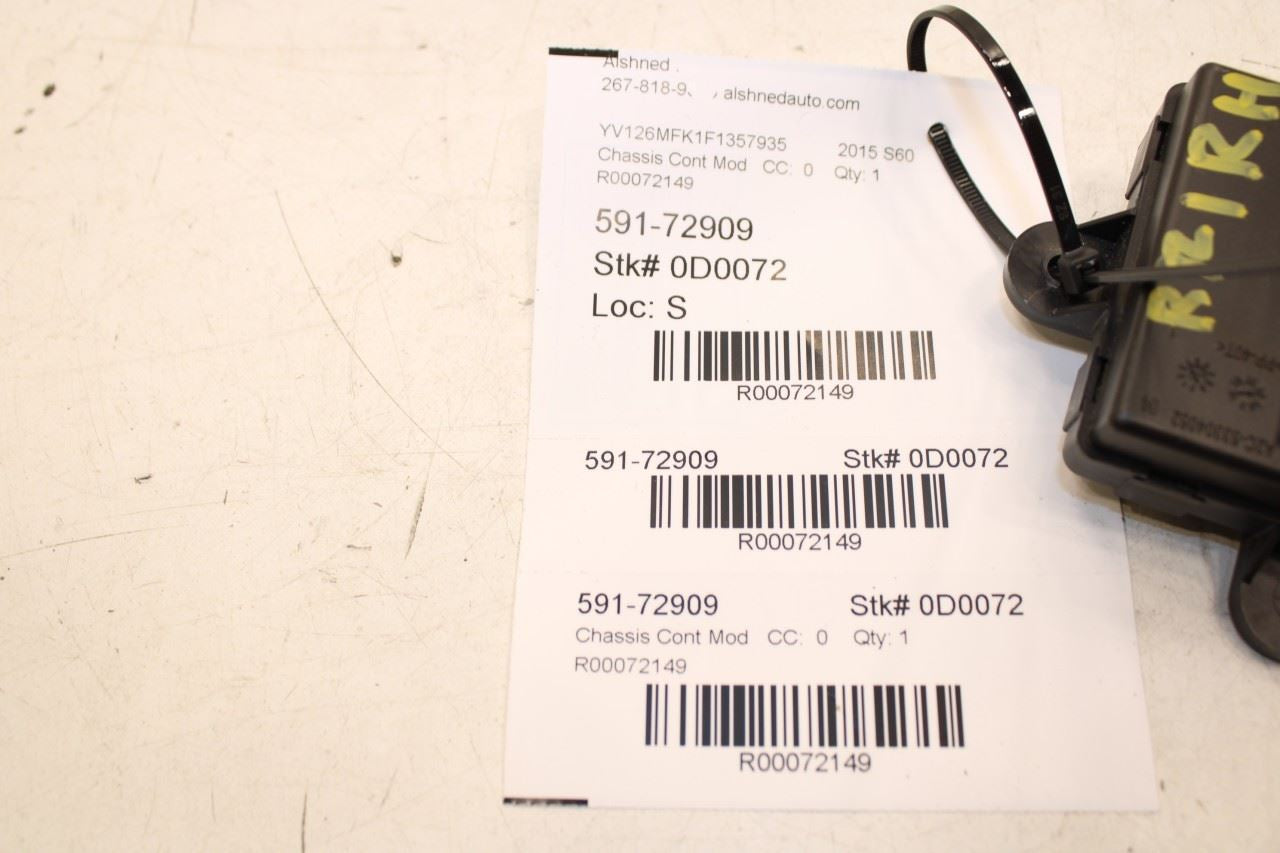 2015-2016 Volvo S60 T5 Premier Rear Right Side Door Control Module 31343872 OEM - Alshned Auto Parts