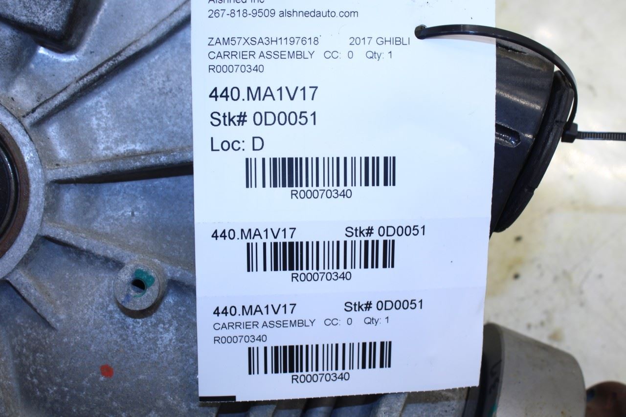 2014-2020 Maserati Ghibli 3.0L RWD Rear Axle Differential Carrier 2.80 ratio 45K - Alshned Auto Parts
