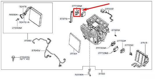 2013-2020 Nissan Pathfinder HVAC Air Mix Door Actuator 27732-3JC1A OEM - Alshned Auto Parts