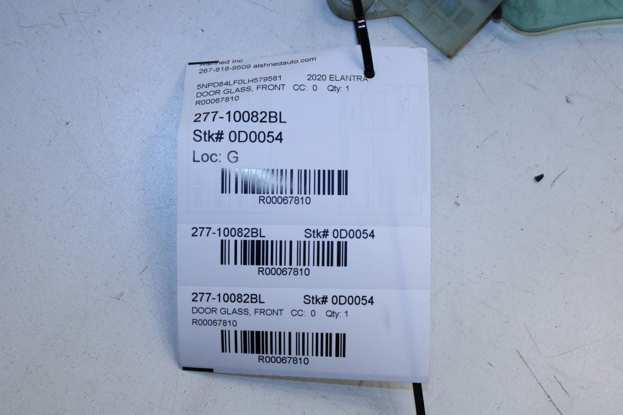 2016-2020 Hyundai Elantra SEL Front Left Door Window Glass 82410-F3030 OEM - Alshned Auto Parts