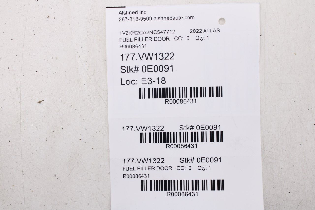 2018-2025 Volkswagen Atlas SE 3.6L Fuel Tank Filler Housing Door Lid Cover OEM - Alshned Auto Parts