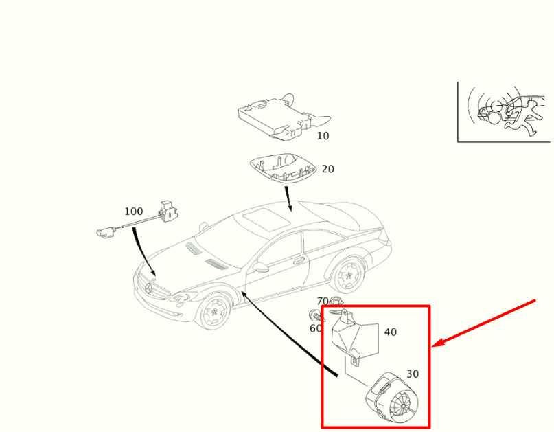 2007-2011 Mercedes-Benz S550 Anti-Theft Alarm Syren Horn w Bracket 221-870-13-91 - Alshned Auto Parts