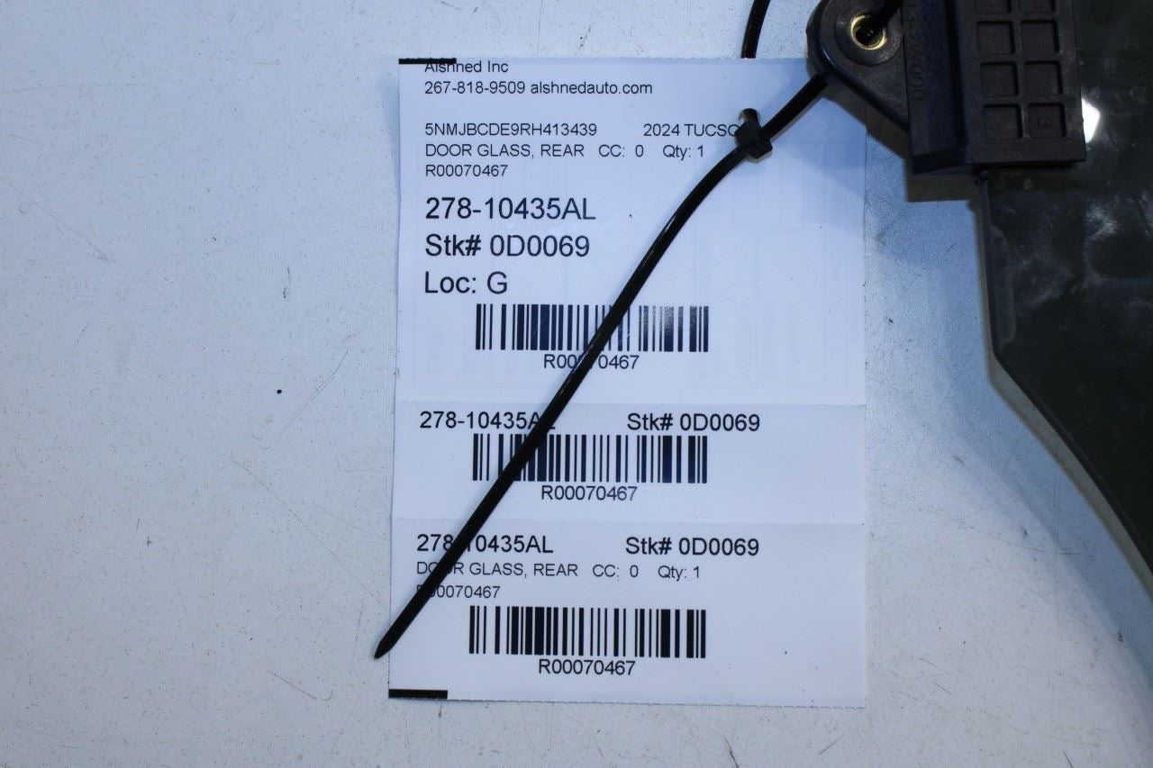 2022-2025 Hyundai Tucson SEL Rear Left Driver Side Door Window Glass 83410-CW010 - Alshned Auto Parts