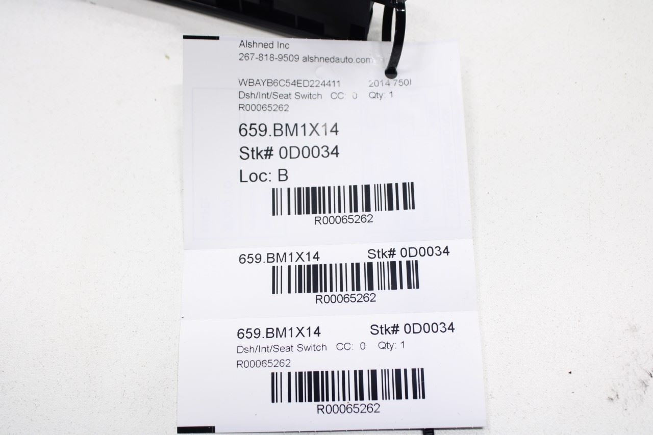 10-15 BMW 750i xDrive 4.4L Center Console Multifunctional Switch 61319201486 OEM - Alshned Auto Parts