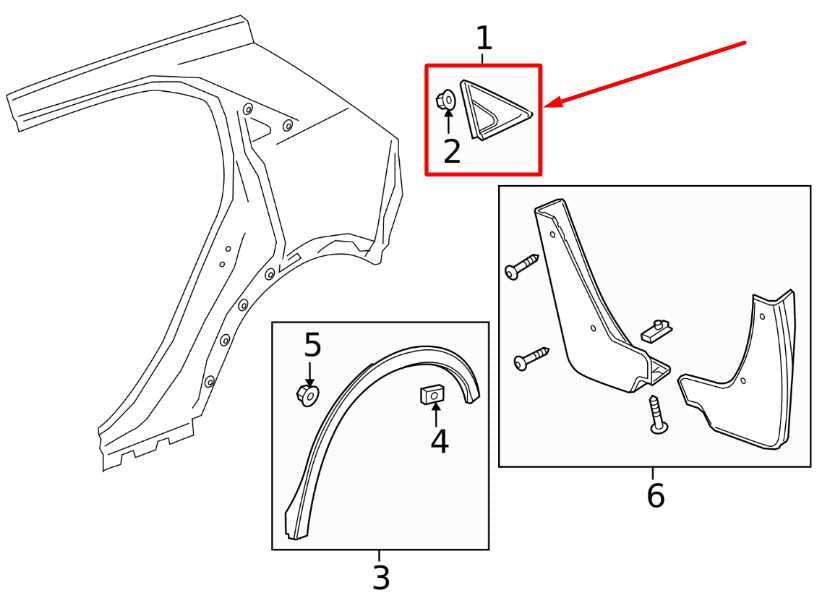 2019-2025 Cadillac XT4 Premium Rear Right Upper Quarter Panel Applique 84749529 - Alshned Auto Parts