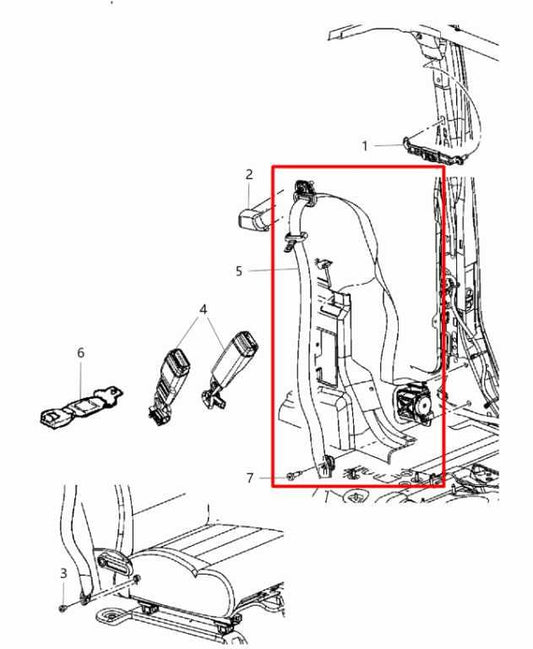 11-18 Jeep Wrangler Unlimited Sport 3.6L 4WD Front Left Side Seat Belt Retractor - Alshned Auto Parts