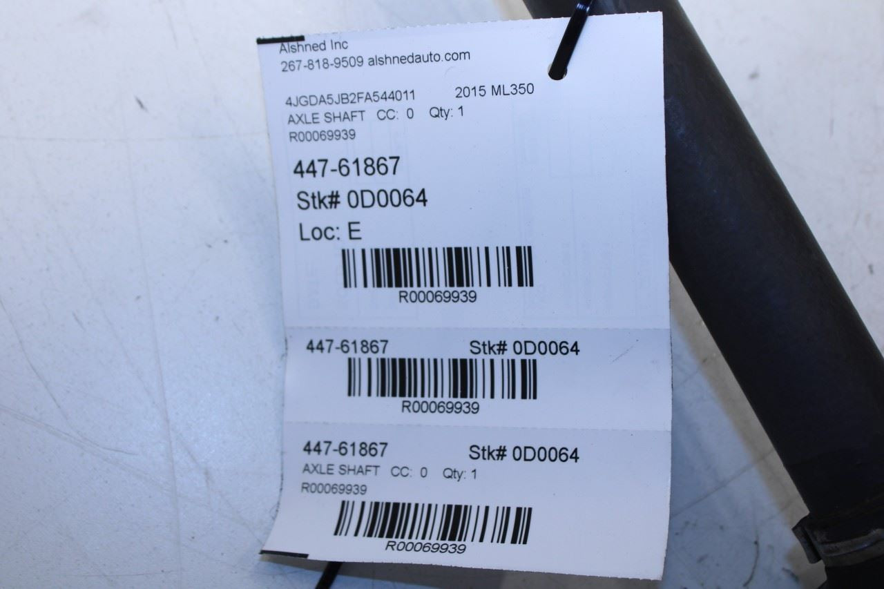 2012-15 Mercedes-Benz ML350 RWD Rear Left CV Axle Drive Half Shaft 166-350-10-00 - Alshned Auto Parts