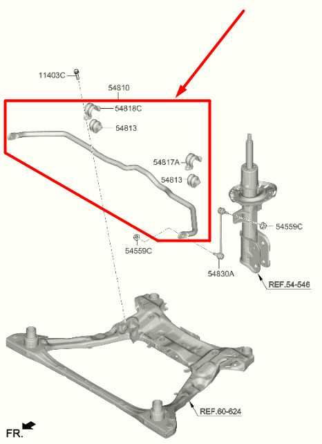 2021-26 Hyundai Santa Fe 4WD Front Stabilizer Sway Anti-Roll Bar 54810-R5500 OEM1