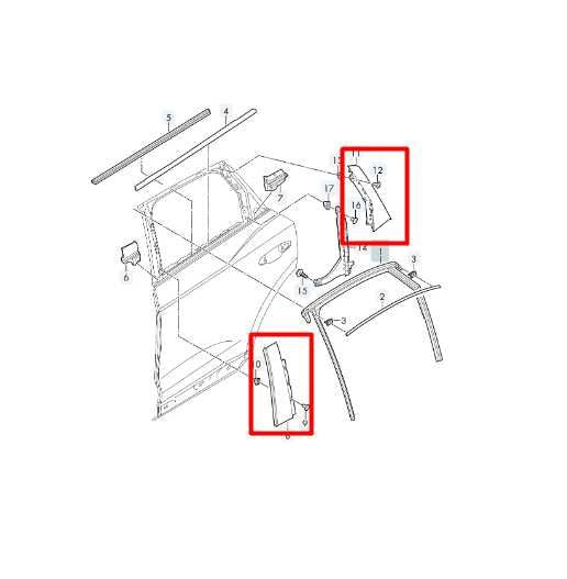 19-24 Audi Q3 S Line Rear Right Side B and C Pillar Trim Molding 83A-839-902 OEM - Alshned Auto Parts
