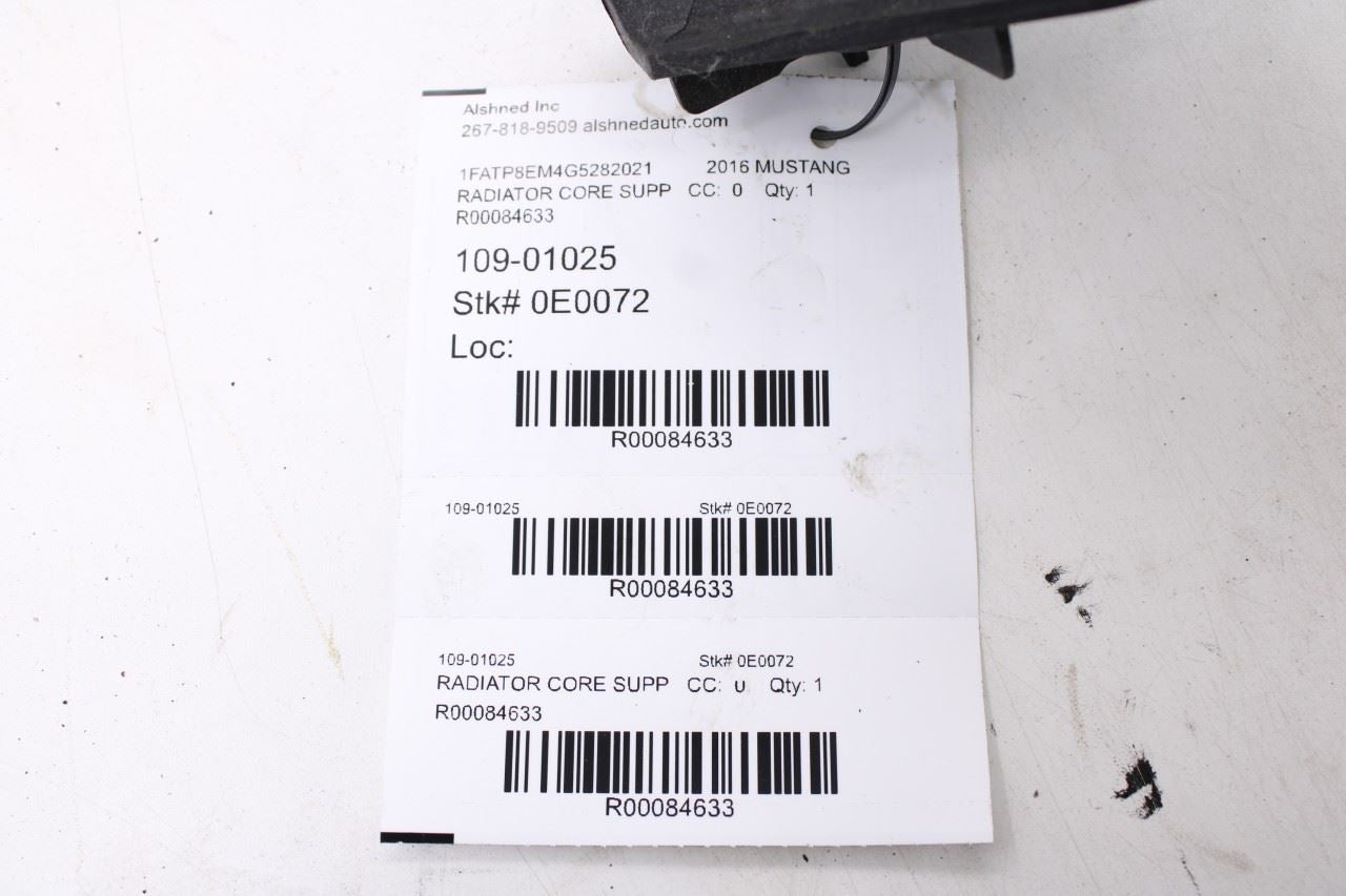 15-17 Ford Mustang Convertible V6 RWD Upper Radiator Core Support Tie Bar *ReaD* - Alshned Auto Parts