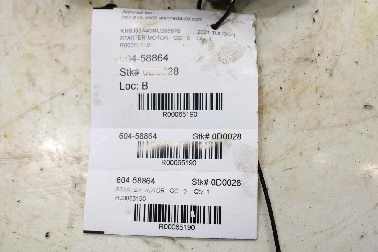 2015-2021 Hyundai Tucson Value 2.0L Engine Starter Motor 36100-2E200 OEM - Alshned Auto Parts