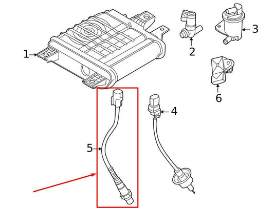2022-2025 Hyundai Tucson SEL 2.5L AWD Rear Lower Oxygen Sensor 39210-2S101 OEM - Alshned Auto Parts
