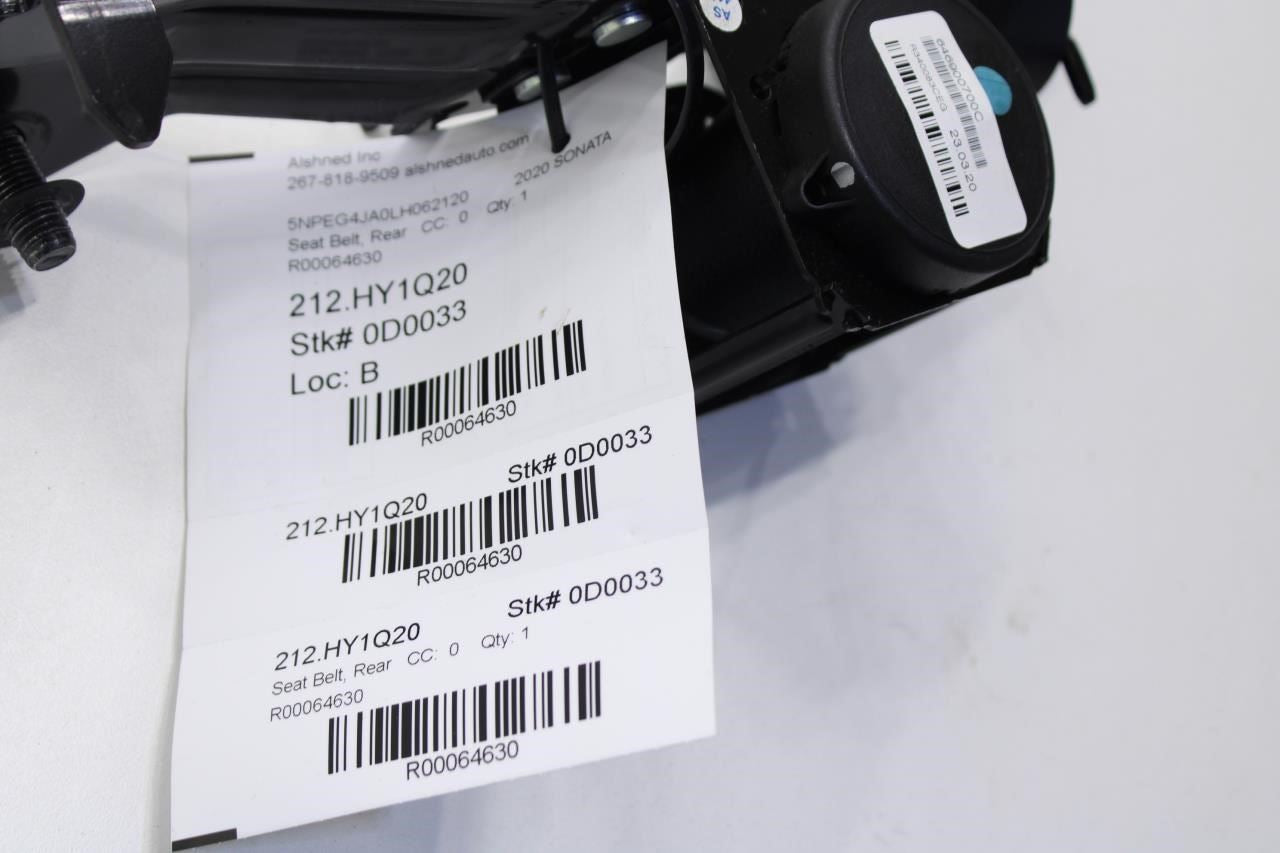 20-22 Hyundai Sonata SE Rear RH Side 2nd Row Seat Belt Retractor 89820-L0000-NNB - Alshned Auto Parts