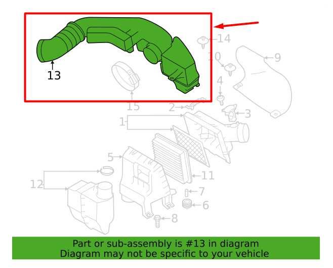 20-24 Subaru Legacy 2.5L Engine Air Cleaner Intake Duct Tube Hose 14456AA56A OEM - Alshned Auto Parts