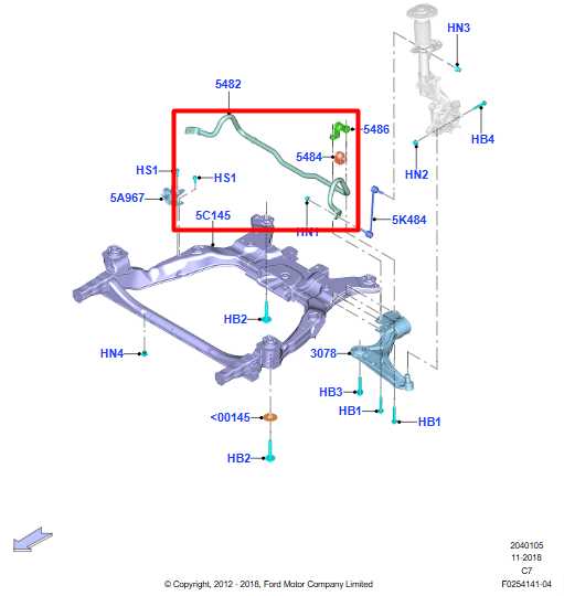 2013-2020 Ford Fusion 4WD Front Stabilizer Sway Anti-Roll Bar DG9C-5494-BXC OEM - Alshned Auto Parts