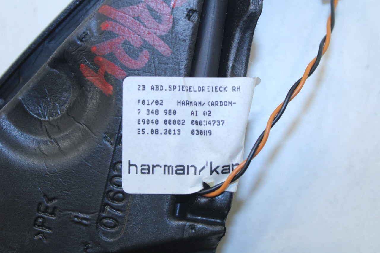 13-15 BMW 750i Harman Kardon Front LH and RH Door Corner Tweeter Speaker w Cover - Alshned Auto Parts