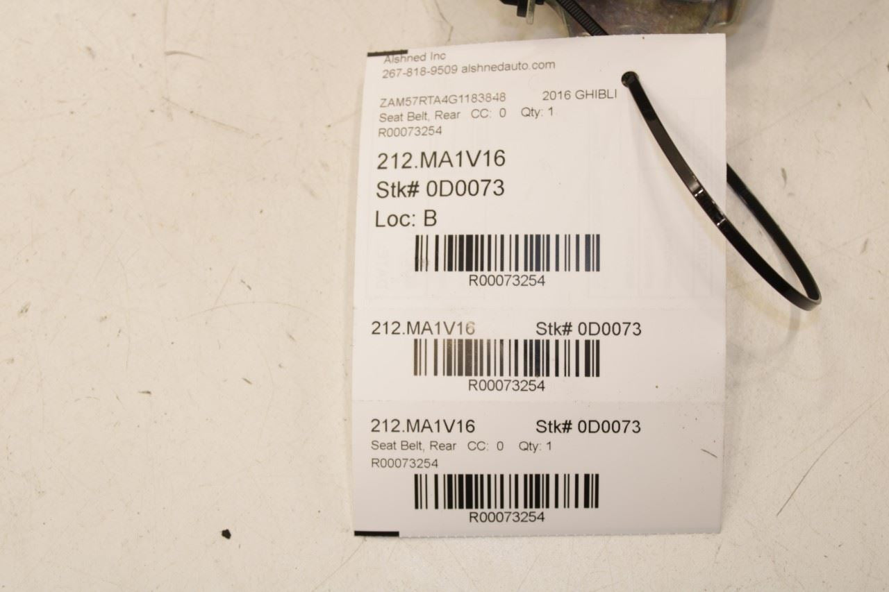 14-21 Maserati Ghibli S Q4 3.0L AWD Rear Right Side 2nd Row Seat Belt Retractor - Alshned Auto Parts