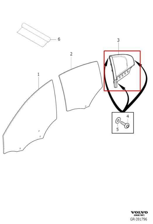 2015-18 Volvo S60 T5 Premier Rear Right Side Door Quarter Window Glass 31385449 - Alshned Auto Parts