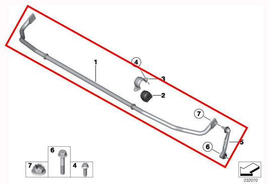 2011-2017 BMW X3 xDrive28i 2L AWD Rear Stabilizer Sway Anti-Roll Bar 33556787218 - Alshned Auto Parts