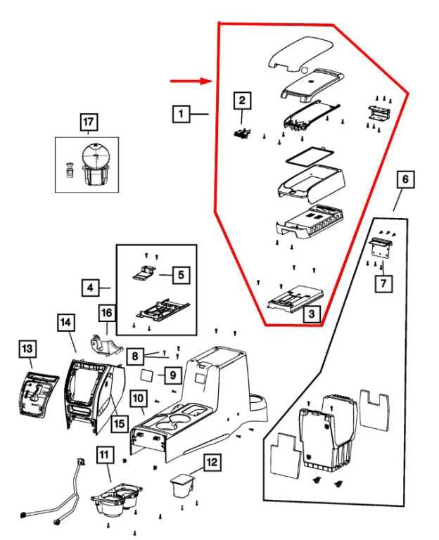 2009-2017 Jeep Patriot Sport SE Console Armrest Storage Lid Cover 1WN92XDVAA OEM - Alshned Auto Parts