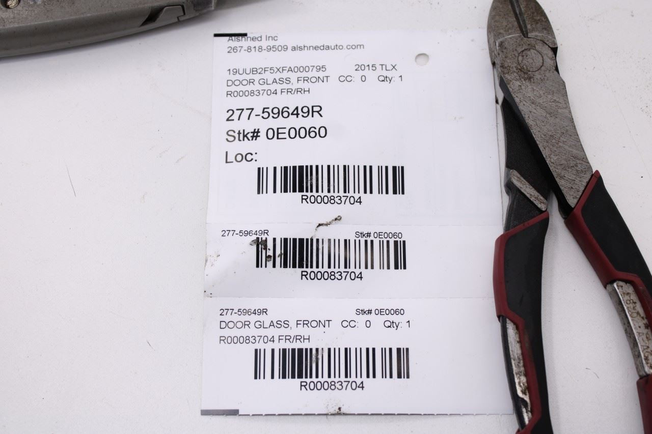 2015-2020 Acura TLX Tech Front Right Door Window Movable Glass 73300-TZ3-A00 OEM9