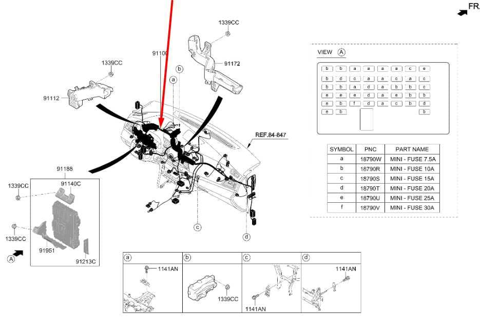 2017-2018 Hyundai Elantra Dash Instrument Panel Wire Harness 91104-F3151 OEM1