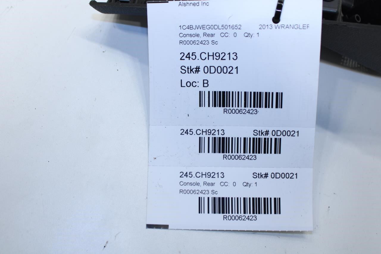 2013-18 Jeep Wrangler Sahara Center Console Back End Panel w/ Switch 5MD98DX9AA - Alshned Auto Parts