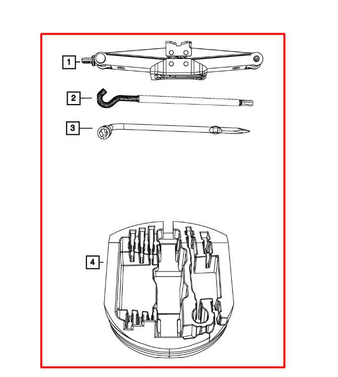2011-16 Jeep Grand Cherokee Lift Jack and Tool Kit w/ Foam Holder 68068665AC OEM - Alshned Auto Parts