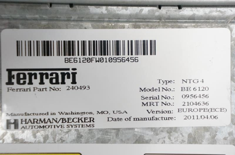 09-14 Ferrari California Radio EUROPE Navigation Display Screen OEM 240493 *ReaD - Alshned Auto Parts