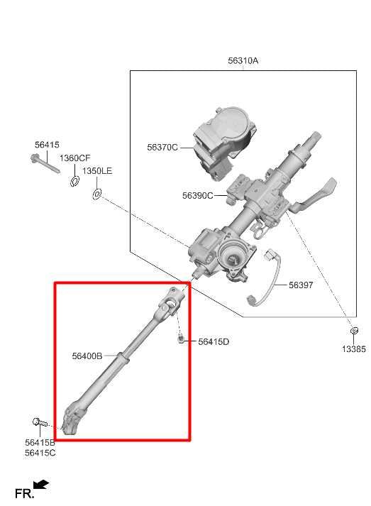 2019-2020 Hyundai Santa Fe SEL 2.4L AWD Steering Column Intermediate Lower Shaft - Alshned Auto Parts