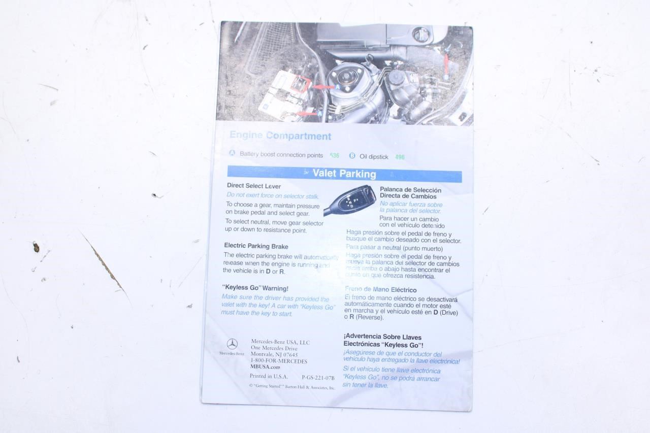 2010 Mercedes-Benz S550 Operators Manual Set with Case 2215841481 OEM - Alshned Auto Parts