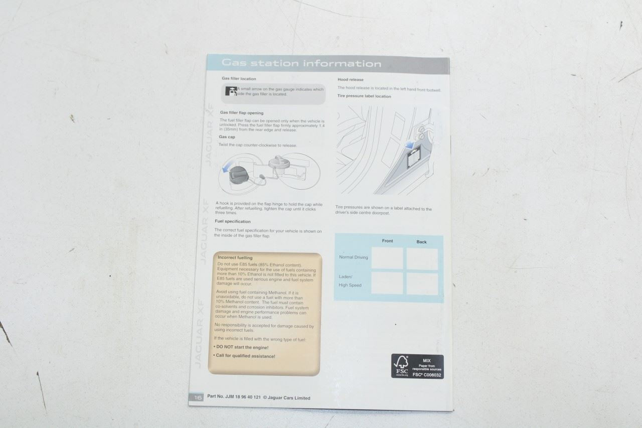 2012 Jaguar XF Owners Handbook Set with Case R68767 - Alshned Auto Parts