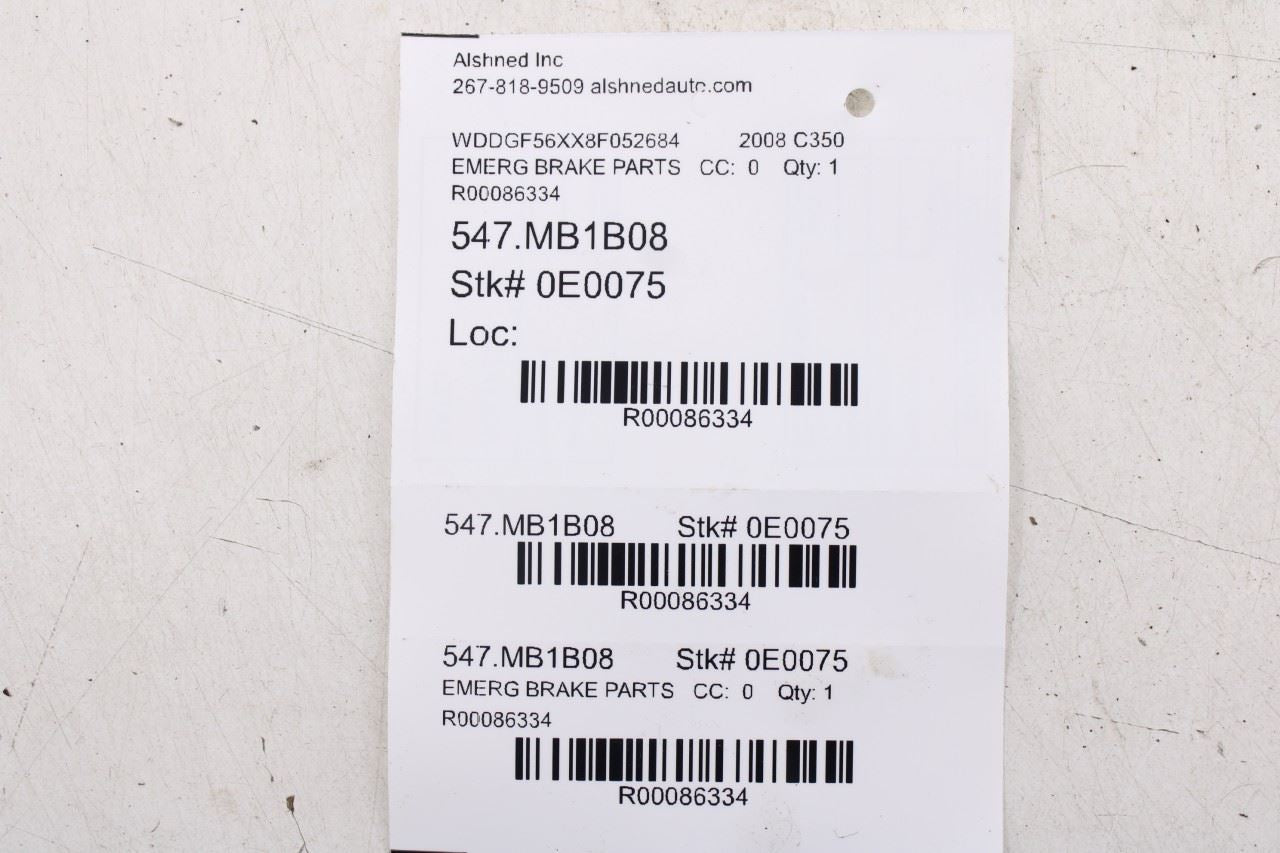 08-15 Mercedes-Benz C350 Sport 3.5L RWD Emergency Brake Pedal 204-420-15-84 OEM - Alshned Auto Parts