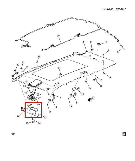 18-24 GMC Terrain Denali Front Left Sun Visor w/ Illuminated Mirror 84836042 OEM - Alshned Auto Parts