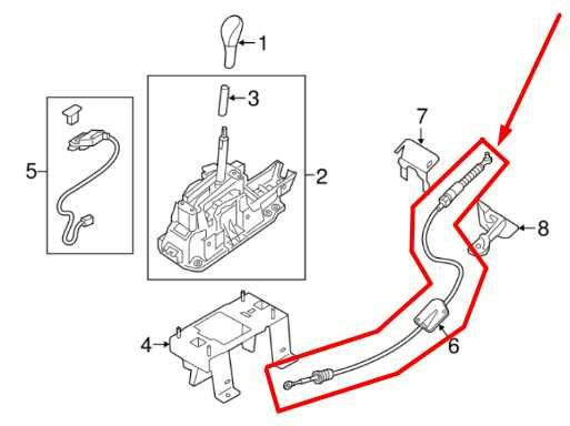 2016-23 Nissan Maxima 3.5L Transmission Gear Shift Control Cable 34935-4RA0A OEM - Alshned Auto Parts