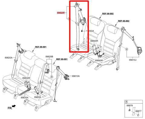 15-20 Kia Sorento LX 3.3L Rear Passenger Right Side 3rd Row Seat Belt Retractor - Alshned Auto Parts