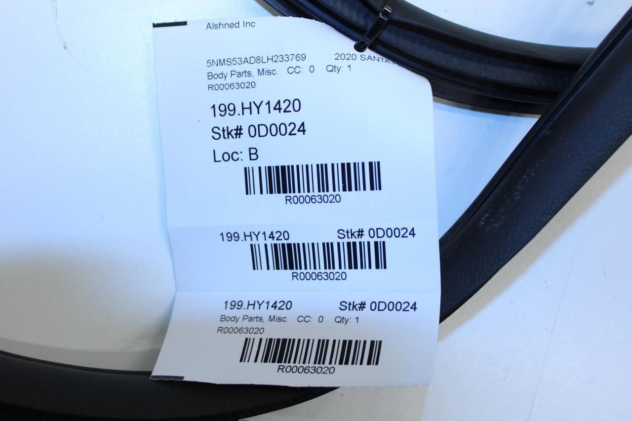 2019-23 Hyundai Santa Fe Limited Rear Left Door Weatherstrip On Body 83110-S2000 - Alshned Auto Parts