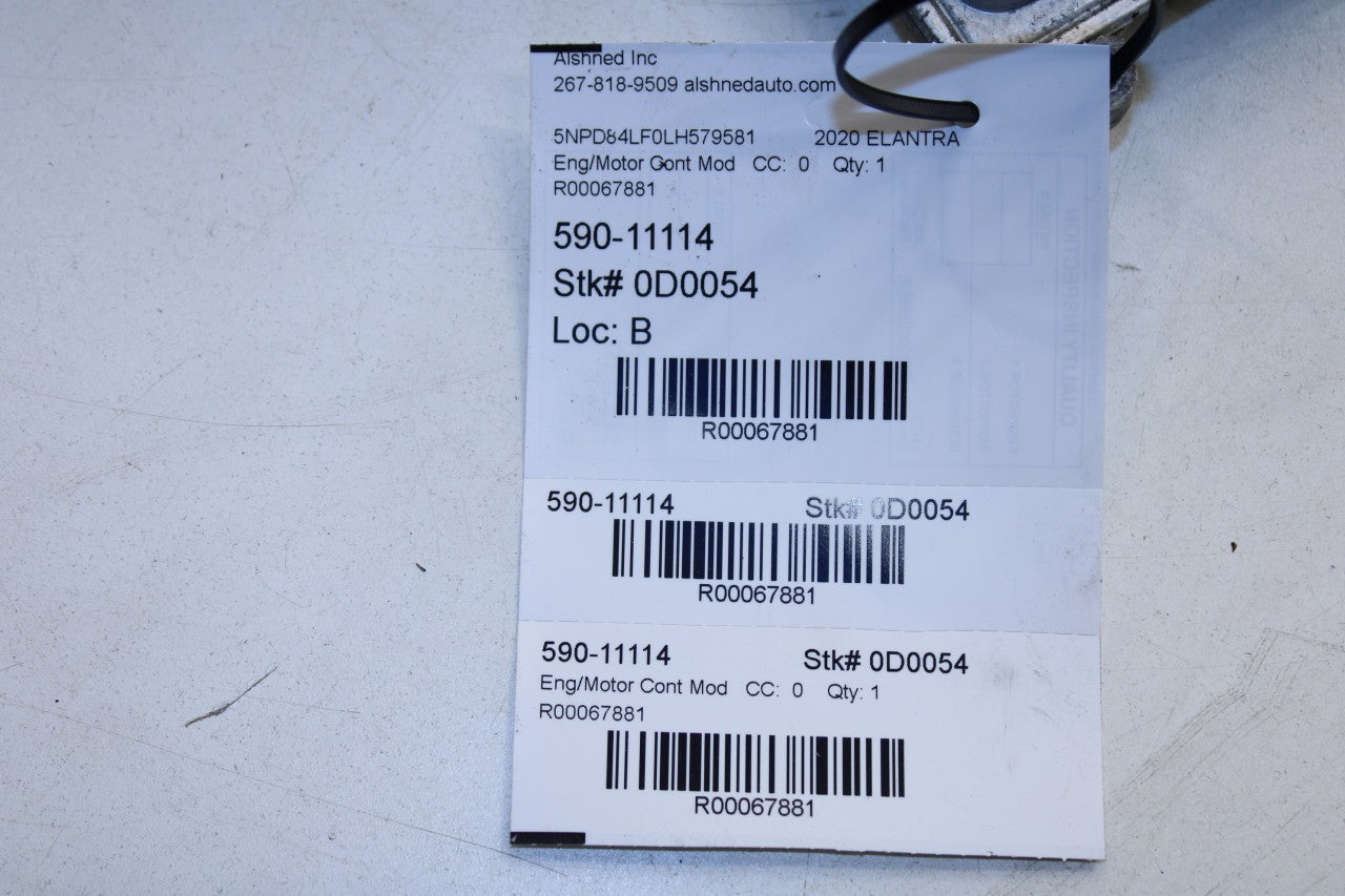 2019-20 Hyundai Elantra SEL Engine Computer Control Module ECU ECM 39173-2EFK5 - Alshned Auto Parts