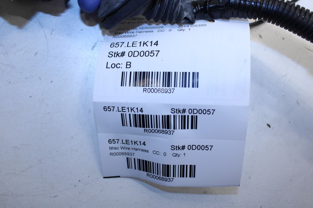 2013-2020 Lexus GS350 Rear Left Driver Side Door Wire Harness 82154-30631 OEM - Alshned Auto Parts