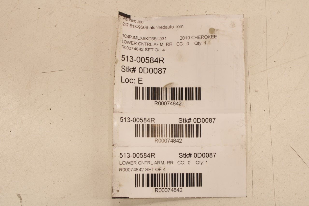 14-23 Jeep Cherokee Latitude 4WD Rear Suspension Right Side Control Arm Set of 4 - Alshned Auto Parts