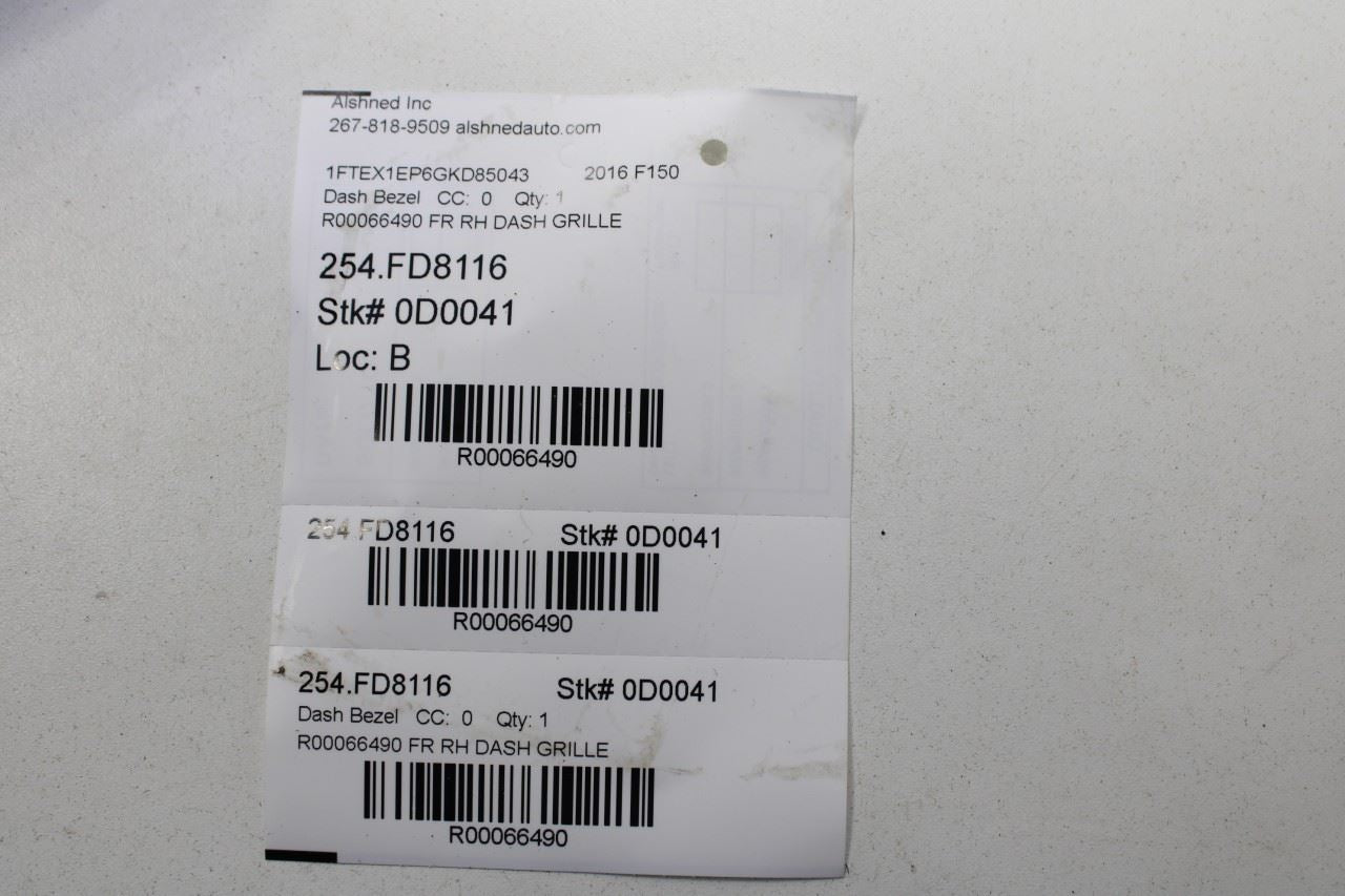 15-20 Ford F150 SuperCab Lariat Front Right Dash Outer Air Vent Grille w/ Trim - Alshned Auto Parts