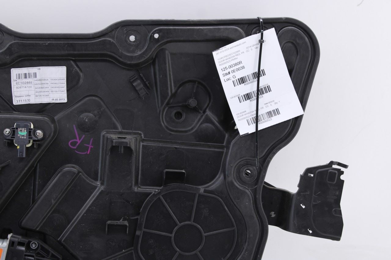 11-22 Jeep Grand Cherokee Limited Front Right Door Window Regulator w/ Carrier - Alshned Auto Parts