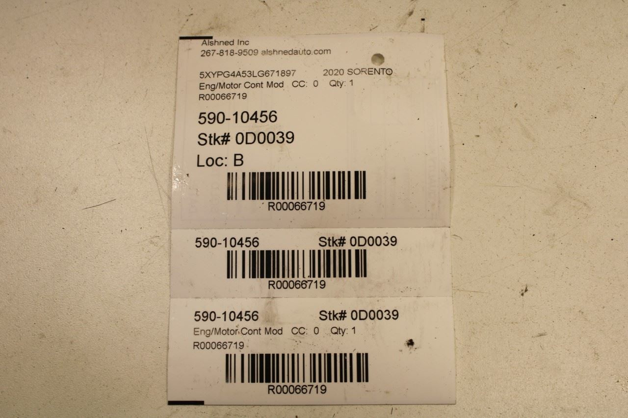 2019-2020 KIA Sorento LX 3.3L Engine Computer Control Module ECU ECM 39199-3L000 - Alshned Auto Parts