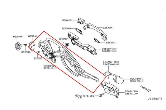 14-23 Infiniti Q50 Luxe RWD Rear Left Side Door Lock Latch Actuator 82501-4GA0A - Alshned Auto Parts