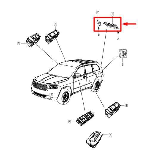 2014-21 Jeep Grand Cherokee Rear Trunk Liftgate Release Handle Switch 1YK38GW7AE - Alshned Auto Parts