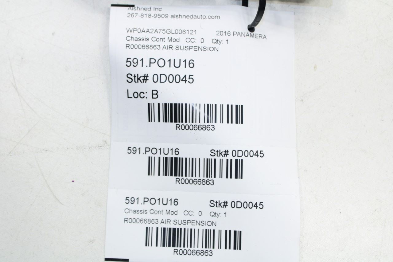 2014-2016 Porsche Panamera 4 3.6L Active Suspension Computer Control Module - Alshned Auto Parts