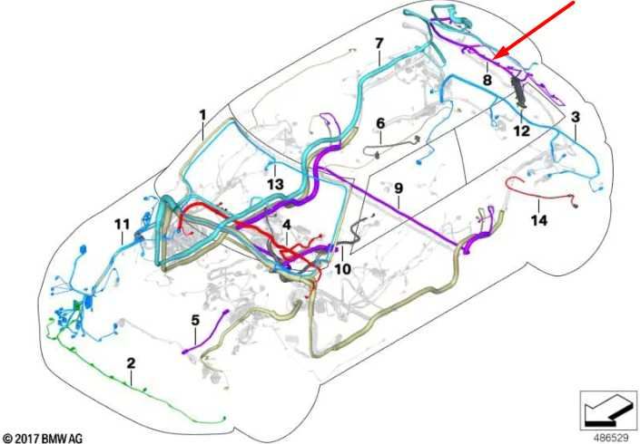 16-18 Mini Cooper Clubman Rear Left Liftgate Split Door Wire Harness 9392621 OEM1